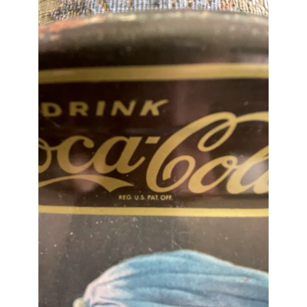 Coca-Cola Vintage Lot of 3 Metal Serving Trays Black Flapper Girl Graphics